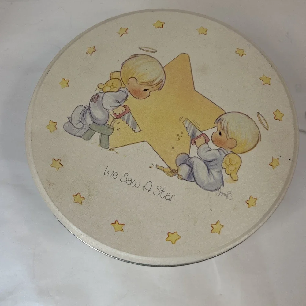 Enesco Precious Moments Nested We Saw A Star Tin Set Read